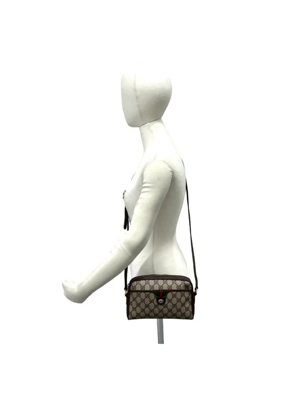 Gucci Vintage Sherry Line GG Logo Pattern Leather Mini Shoulder Bag Pochette